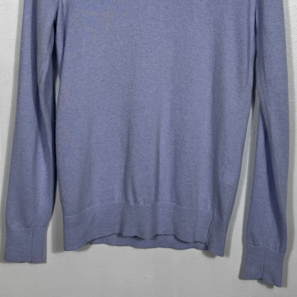 Banana Republic Pastel Blue Filpucci Italian Yarn Mockneck Sweater Sz Small Fall - Picture 3 of 14
